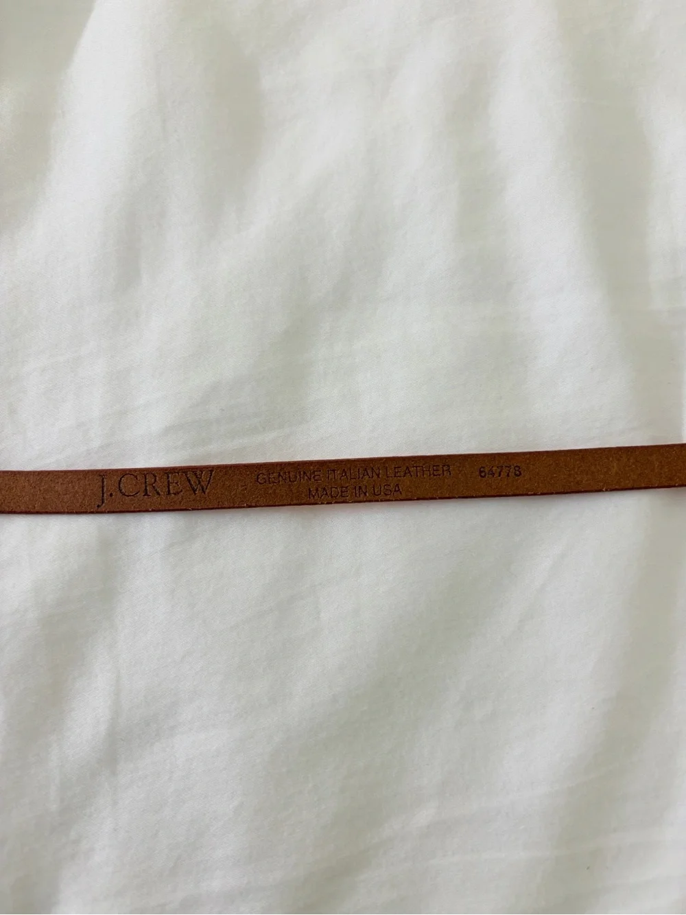 J.Crew Genuine Italian Leather Metallic Copper Skinny Belt Size S USA - Picture 8 of 8